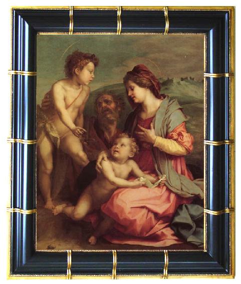 framed  Andrea del Sarto Holy Family with john the Baptist, Ta048